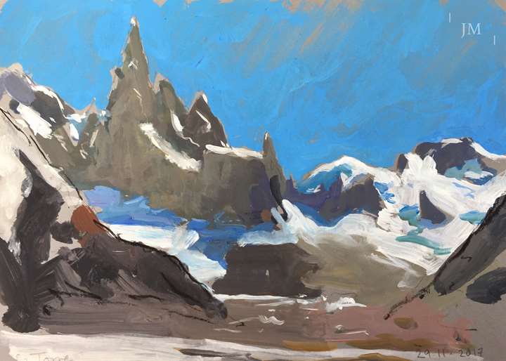 Cerro Torre and Glacier Grande, study 2018